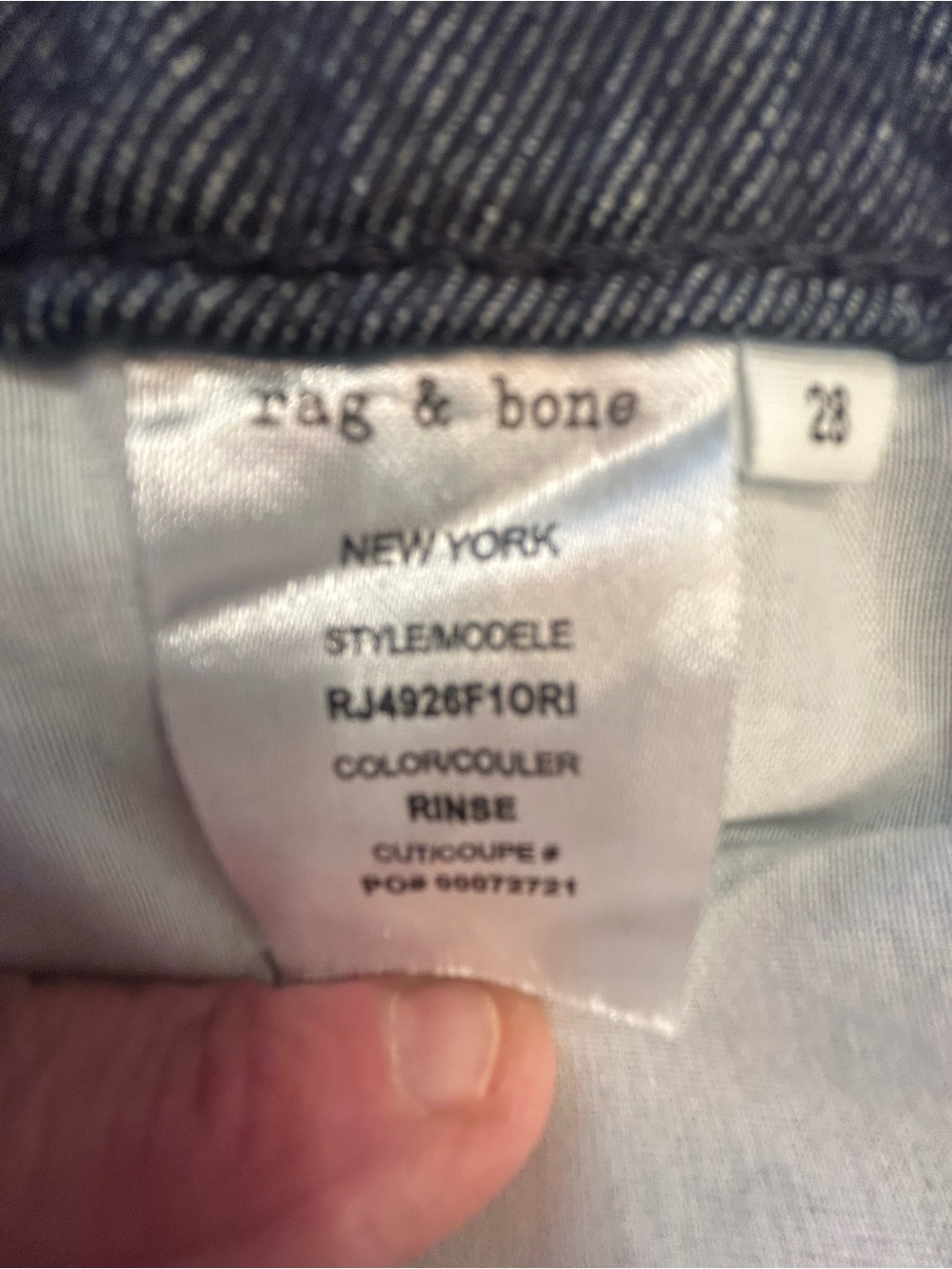 NWT rag & bone Wide-Leg High-Rise Crop Jeans in Dark Indigo - Picture 7 of 9